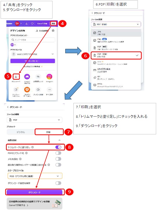 canvaPDF保存